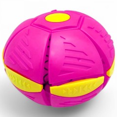 Мяч-трансформер, со светом "Flat Ball Disc: Мячик-фризби", розовый