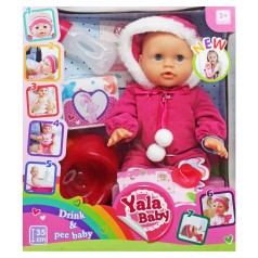 Пупс "Yala Baby" в малиновом комбинезоне
