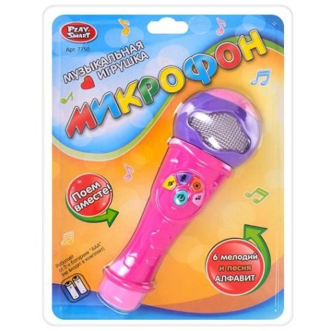 Музыкальная игрушка "Микрофон" (розовый)