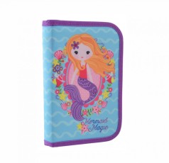 Пенал школьный жесткий "Smart" одинарный с клапаном "Mermaid"