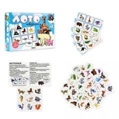 Настольная игра "Лото.Животные" на украинском языке