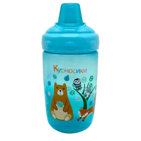 Поилка-непроливайка с силиконовым носиком 300 мл (Бирюзовый)