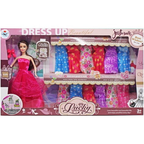 Кукла с гардеробом "Lucky Princess" (в красном)