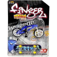 Пальчиковий скейт та велосипед Швидкість 10,5 см (СИНІЙ)