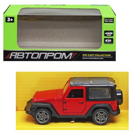 Машинка металлическая "Автопром: Джип Wrangler", красный