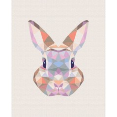 Картина по номерам "Кролик в мозаике" ★