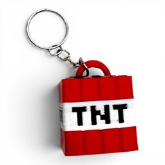 Брелоки Minecraft (Майнкрафт) TNT / Динамит Keychain, 3D печать