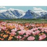 Алмазная мозаика "Горное поле цветов" 30х40см