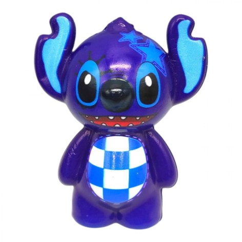 Сквіші Стіч з ароматом 9,5 см (СИНІЙ В КЛІТИНКУ)