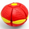 Мяч-трансформер, со светом "Flat Ball Disc: Мячик-фризби", красный
