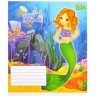 Тетрадь ЦВЕТНАЯ на 12 листов КОСА С ДОП. ЛИНИЕЙ "РУСАЛОЧКИ" "GREEN" (20 ШТ)