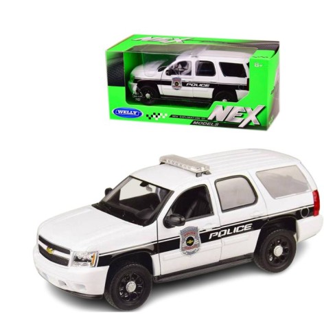 Машина металл Chevrolet Tahoe полицейская 1:24 белая