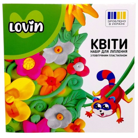 Набор для лепки объемной картины из воздушного пластилина "Цветы" (ВИД 4)