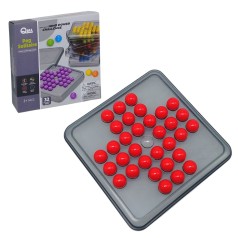 Логическая игра "Peg Solitaire - Солитер с колышками", 32 шарика (красный)