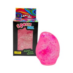 Сквиш антистресс "Капля воды с фигурными блестками" 7cm (розовый)