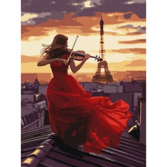 Картина по номерам "Игра на скрипке" 30x40 см