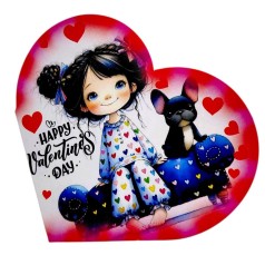 Открытка поздравительная "Валентинка" 13,1х7,1 см (10 штук)