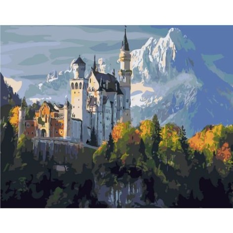 Картина по номерам "Замок в Альпах"