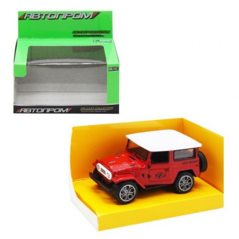 Машинка "Jeep Wrangler old" из серии "Автопром" (красная)