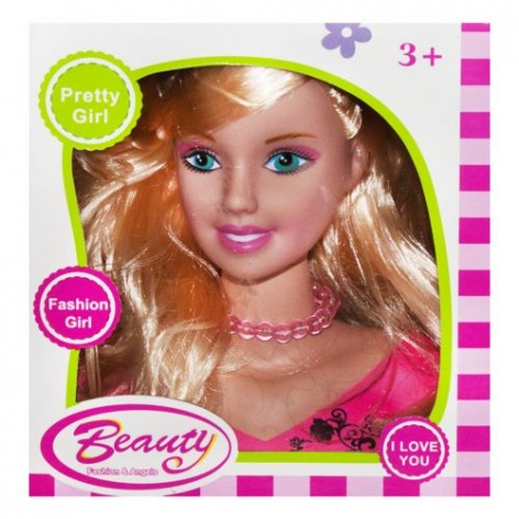 Лялька-манекен для зачісок "Beauty", рожева (вигляд 1)