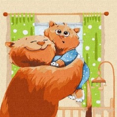 Картина по номерам "Мамины объятия" ★★★