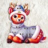 Деревянная игрушка-шнуровка "Олененок"