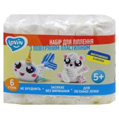6 стиков ТМ Lovin Набор для лепки с воздушным пластилином