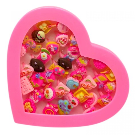 Набір дитячих каблучок, 36 шт (ВИД 1)