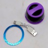 Колонка, высота 4 см, магнитная поверхность, подсветка, Bluetooth, встроенный аккумулятор, в коробке (ФИОЛЕТОВЫЙ)