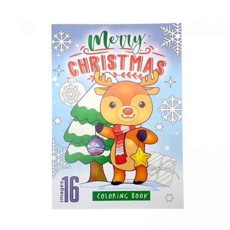 Раскраска, 210х297 мм, (MERRY CHRISTMAS)