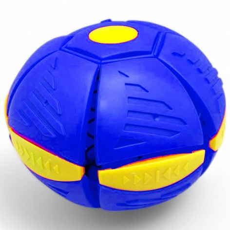 Мяч-трансформер, со светом "Flat Ball Disc: Мячик-фризби", синий