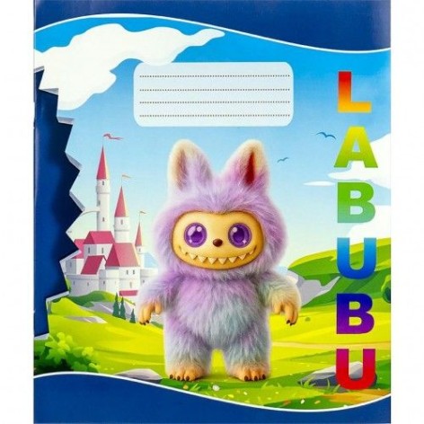 Тетрадь на 18 л, КЛЕТКА "Монстрик, Лабубу / LABUBU" (20 шт, набор)