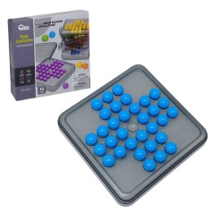 Логическая игра "Peg Solitaire - Солитер с колышками", 32 шарика (голубой)