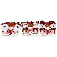 Очки новогодние "Санта, Снеговик, Олень" микс