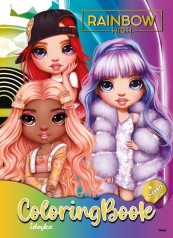 Книжка-раскраска со стикерами - "The creative Rainbow 2", 21x29см