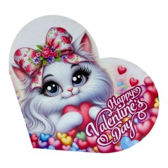 Открытка поздравительная "Валентинка" 15,1х8,2 см.