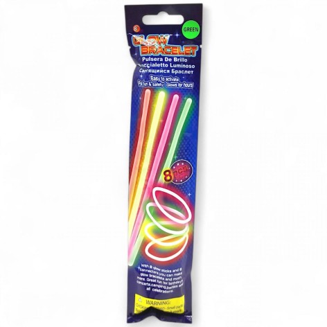 Браслет неоновый (ЦЕНА ЗА 1 ПАКЕТ 8 штук)