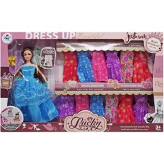 Кукла с гардеробом "Lucky Princess" (в голубом)
