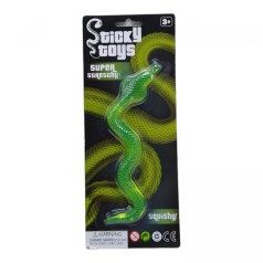 Силиконовая игрушка-тянучка "Змея" (зеленая)