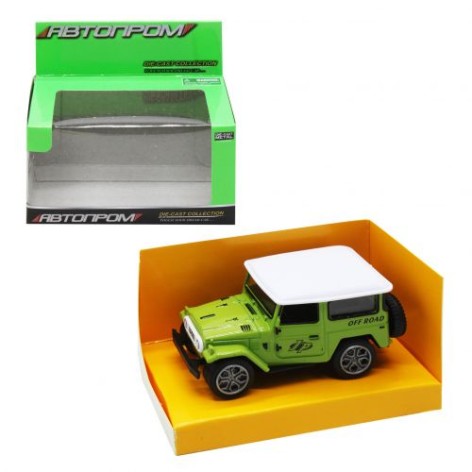 Машинка "Jeep Wrangler old" из серии "Автопром" (зеленая)