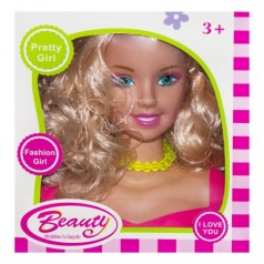 Кукла-манекен для причёсок "Beauty", розовая (вид 2)