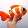 Игрушка "Музыкальная рыбка" подсветка, звуки, мелодии, повторюшка, избегает помех, 2 режима, встроенный аккумулятор, на листе (ФИОЛЕТОВЫЙ)