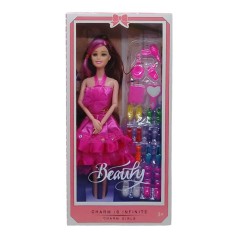 Кукла с аксессуарами "Beauty", малиновая
