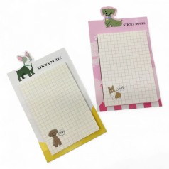 Папір-стікер для нотаток "Собачка" 7,5*10,5см, (мікс видів)