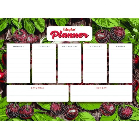 Планер на магнитной основе с алмазной мозаикой "Вишни" 32х40 см