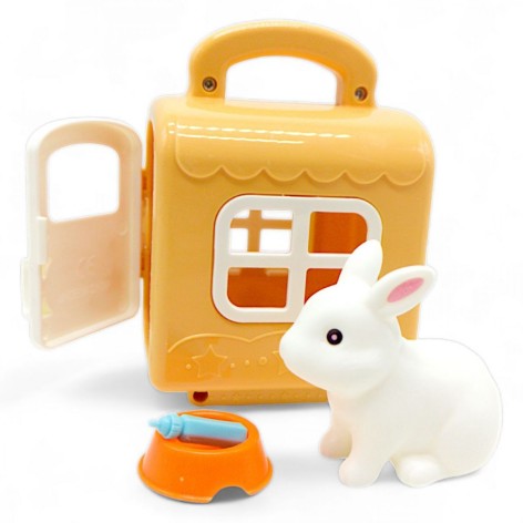 Игровой набор "Животное с переноской", бежевый (микс видов)