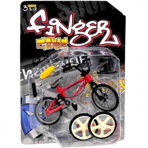 Набір фінгербайк, метал та аксесуари Крос 19 см(ЧЕРВОНИЙ)