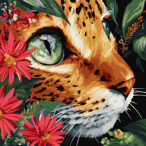 Набор для росписи по номерам "БЕЗДОННЫЕ ГЛАЗА" 40х40 см