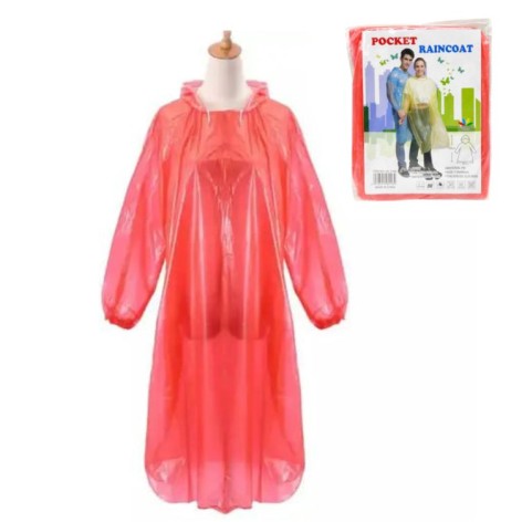 Плащ-дождевик красный 135x90 cm