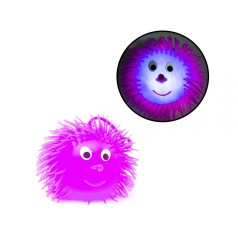 Светящийся мячик "Ёжик", фиолетовый (9 см)
